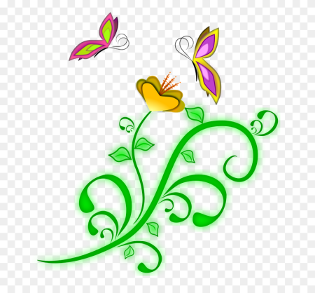 Завитушки с бабочками