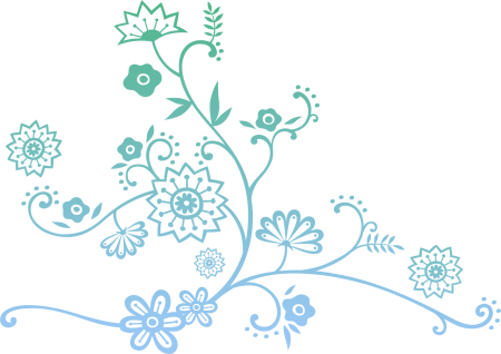 Голубой узор на белом фоне