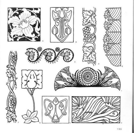 Орнамент ар нуво растительный