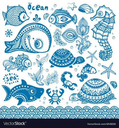 Узоры на морскую тематику