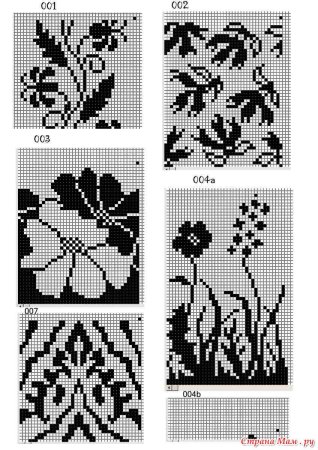 Жаккардовые узоры для вязания