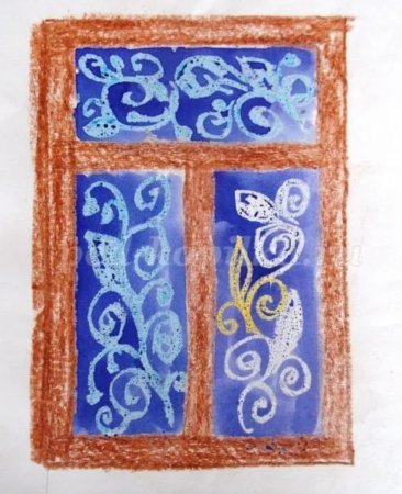 Зимние узоры на окнах рисование