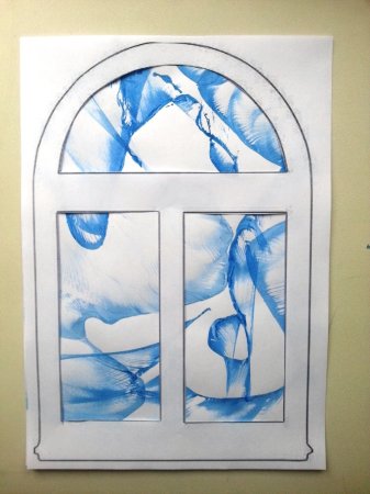 Узоры на окне рисование