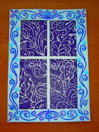 Узоры на окне рисование в подготовительной группе