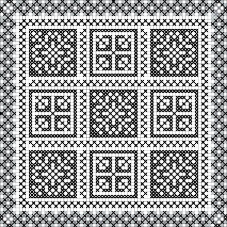Вышивка геометрические узоры