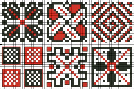 Геометрические узоры из квадратов