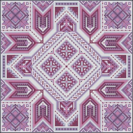 Вышивка крестом геометрический орнамент