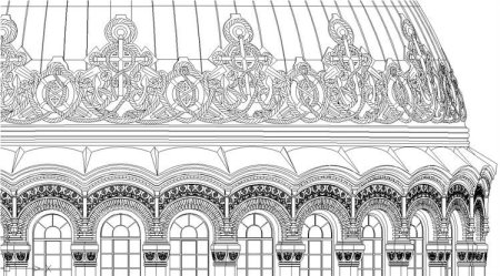 Морской собор в Кронштадте фасад чертеж