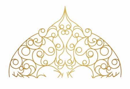 Восточный орнамент на прозрачном фоне