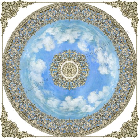 Мандала на потолке в храме