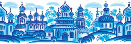 Церковь в стиле Гжель