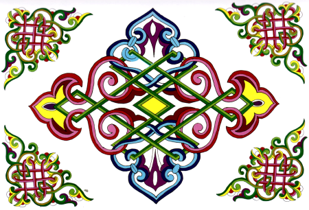 Бурятский орнамент Хамар угалза