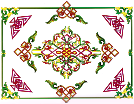 Рамки с бурятскими узорами и орнаменты