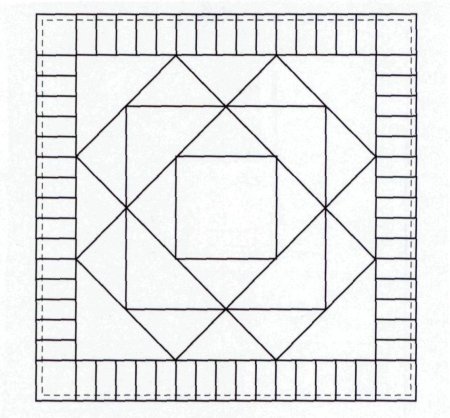 Рисование геометрического орнамента в квадрате