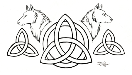Тату Кельтская собака