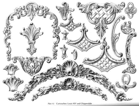 Орнамент в стиле рококо Рокайль