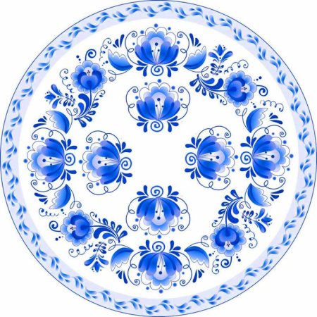 Гжель в круге