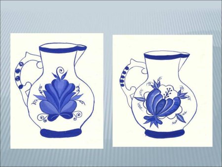 Рисование 5 класс Гжель посуда