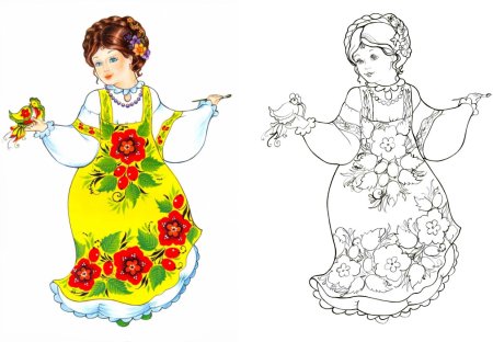 Костюм народная роспись