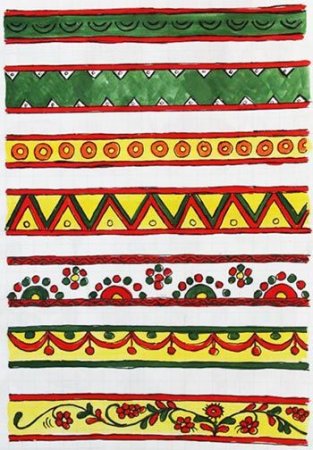 Русский орнамент в полосе для детей