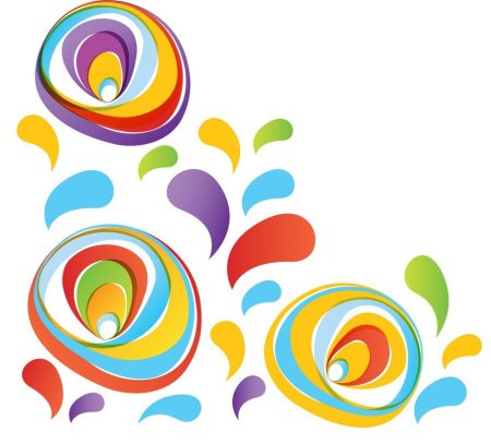 Узоры круги цветные