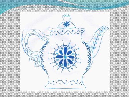Рисование чайник Гжель в подготовительной группе
