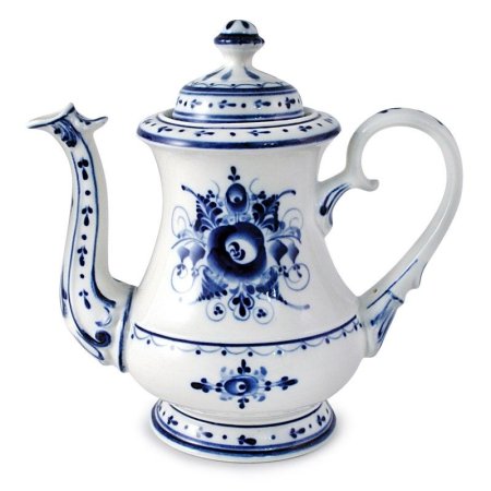 Расписной чайник Гжель