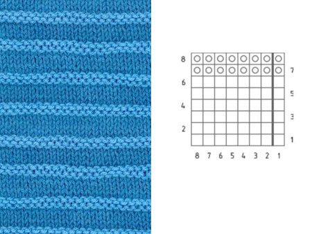 Изнаночная вязка спицами схема