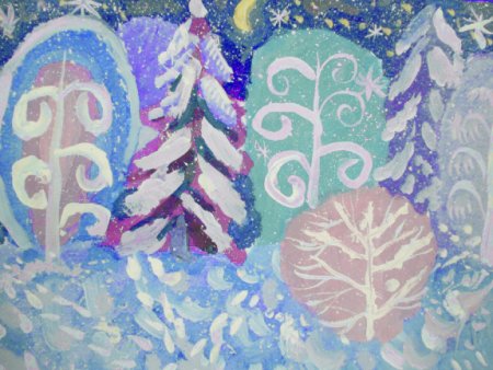 Рисование на зимнюю тему