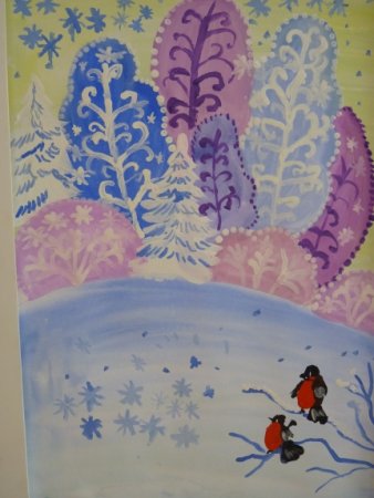 Рисование с детьми зима