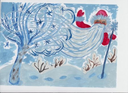 Рисование зимняя сказка