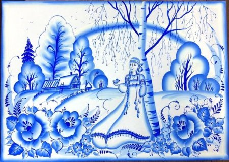 Гжель росписи Зинаиды Голубевой