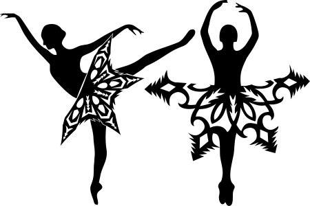 Балеринки трафареты