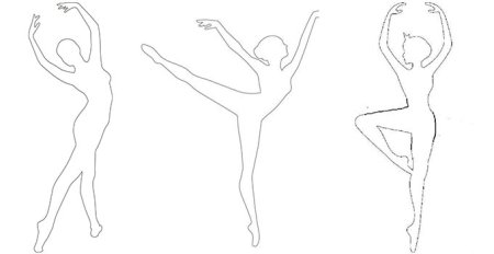 Балерины трафареты для вырезания