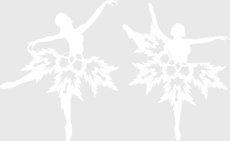 Балерина на белом фоне вытынанка