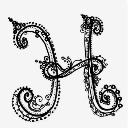 Буквы с узорами
