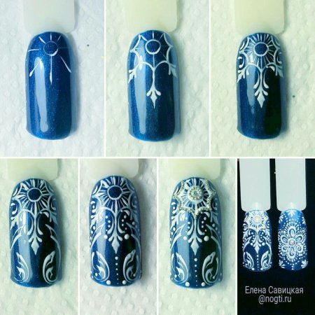 Морощныйузор на ногтяг