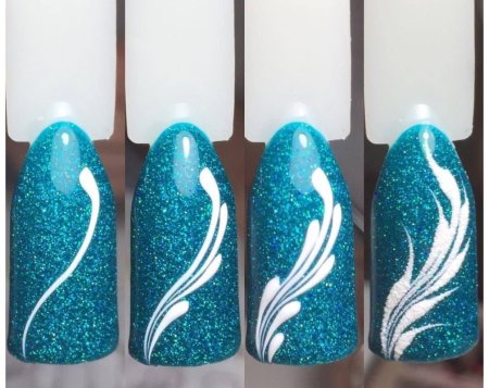 Зимние рисунки на ногтях