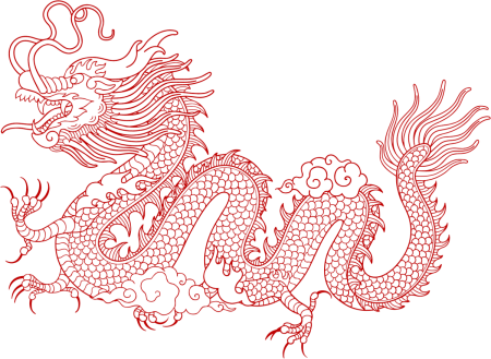Китайский орнамент дракон китайский
