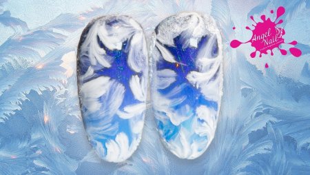 Маникюр морозные узоры