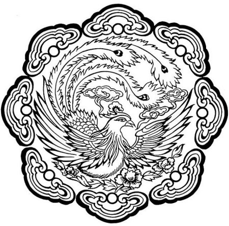 Китайский орнамент в круге