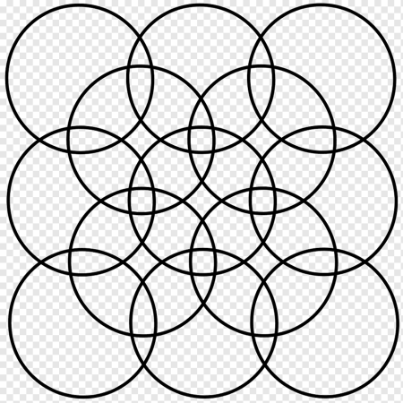 Рисование узора из кругов