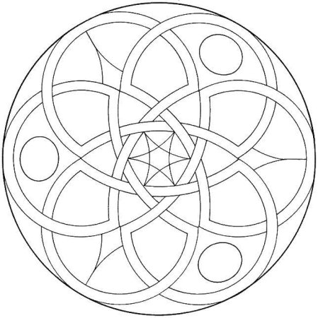 Орнамент в круге раскраска