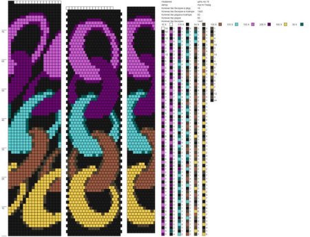 Мозаичное плетение бисером схемы браслеты