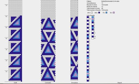 Схемы для жгутов из бисера крючком на 12 бисерин