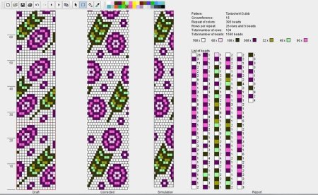 Схемы для бисера плетения на станке браслетов авокадо