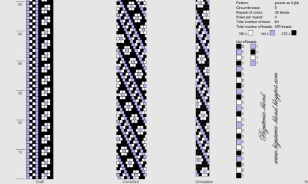 Схемы бисерных жгутов на 12-16 бисерин