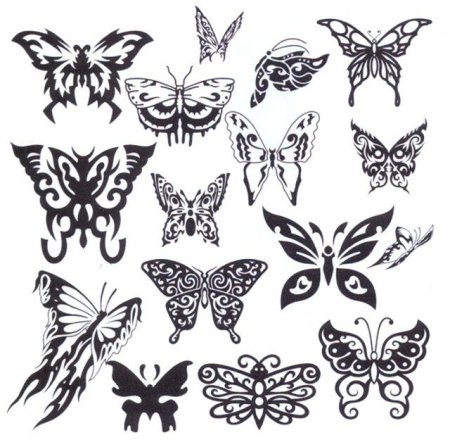 Бабочка рисунок тату