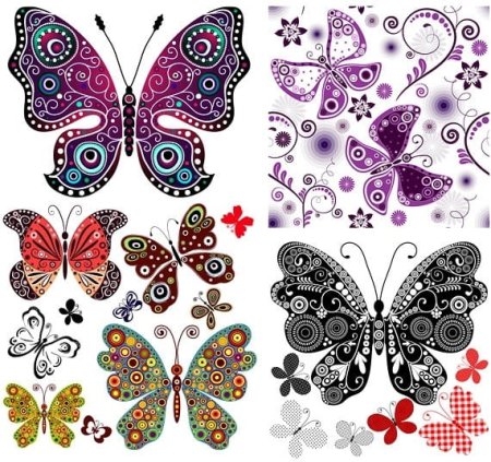 Раскраски антистресс бабочки