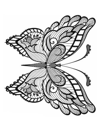 Эскиз маленьких бабочек